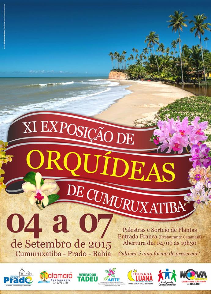exposicao de orquideas em Cumuruxatiba